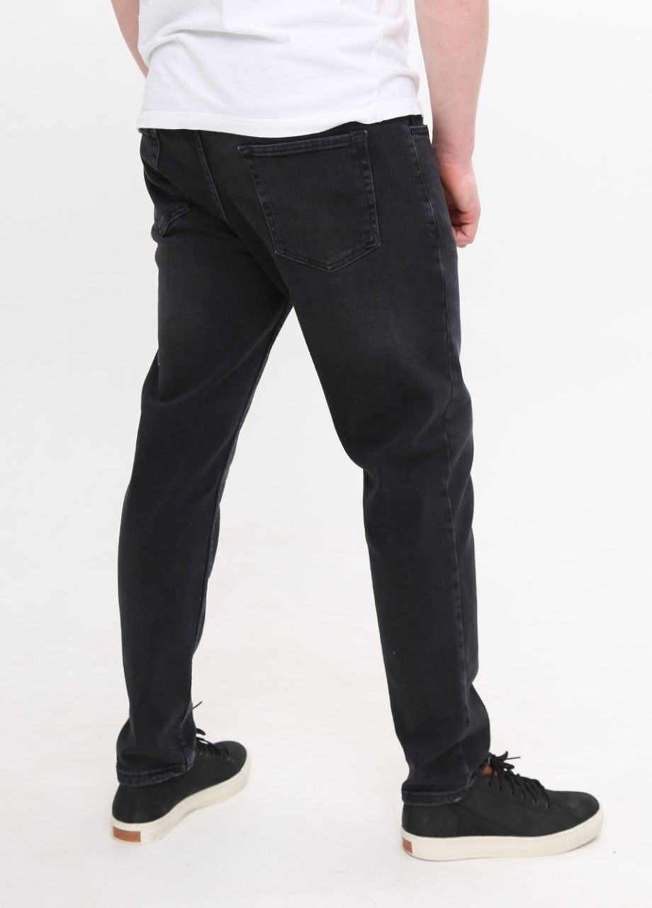 Чоловічі джинси МОМ чорні варені зі стрейчем JEANSclub MOM (266914579)