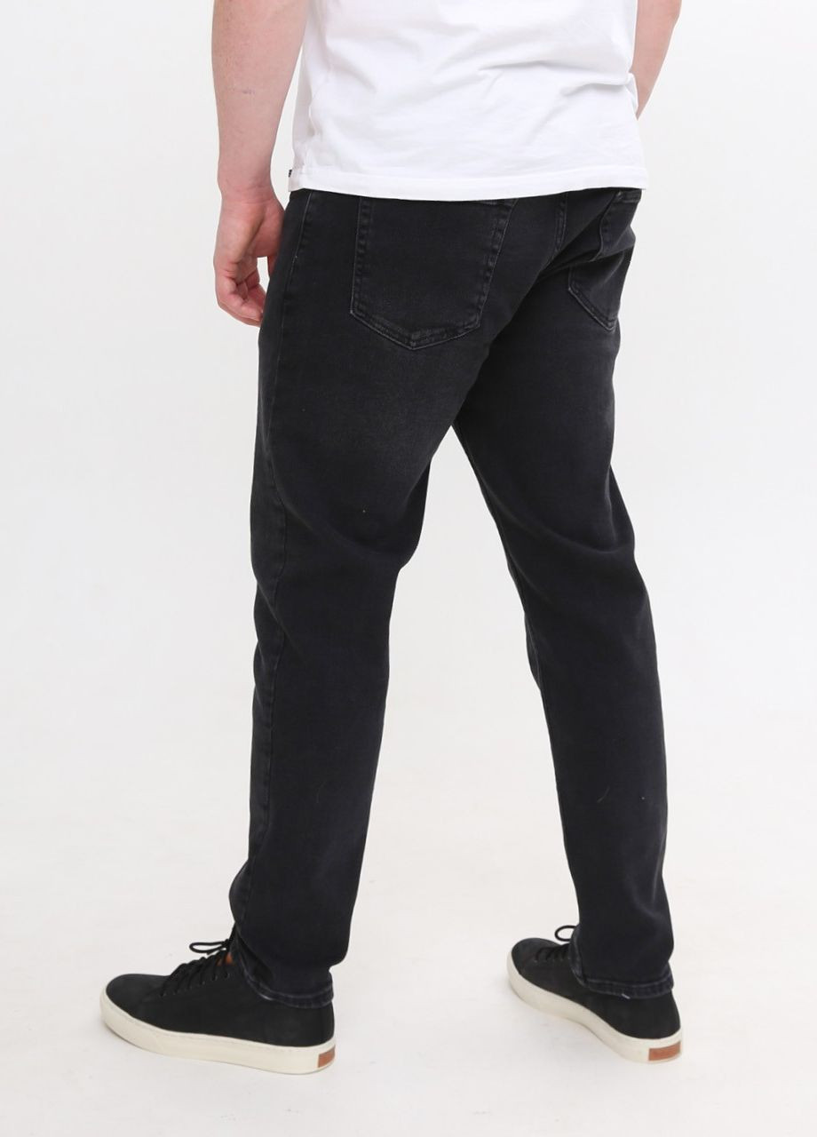 Черные демисезонные мом фит мужские джинсы мом черные вареные со стрейчем MOM JEANSclub