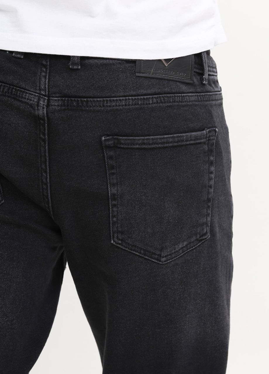 Чоловічі джинси МОМ чорні варені зі стрейчем JEANSclub MOM (266914579)