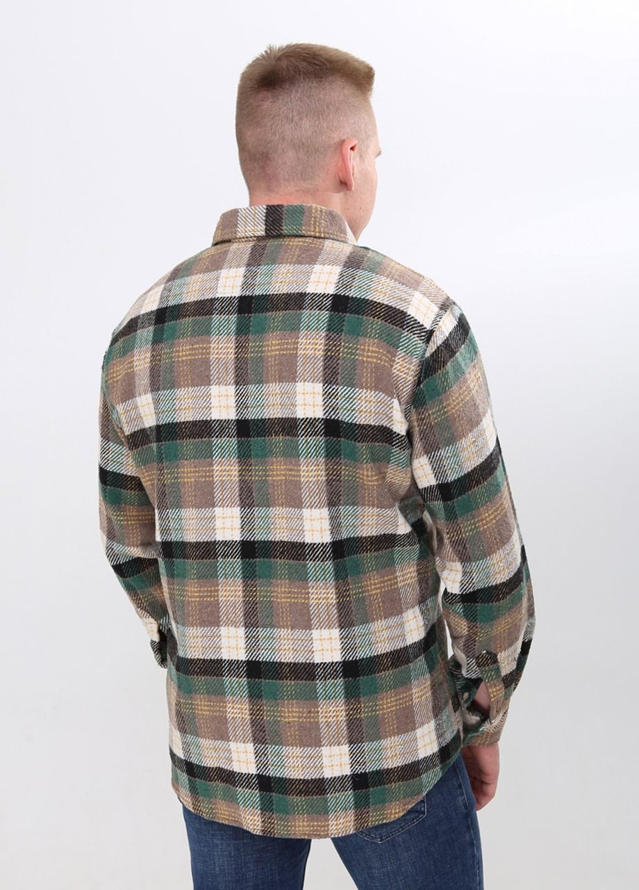 Зеленая повседневный рубашка в клетку Jean Piere