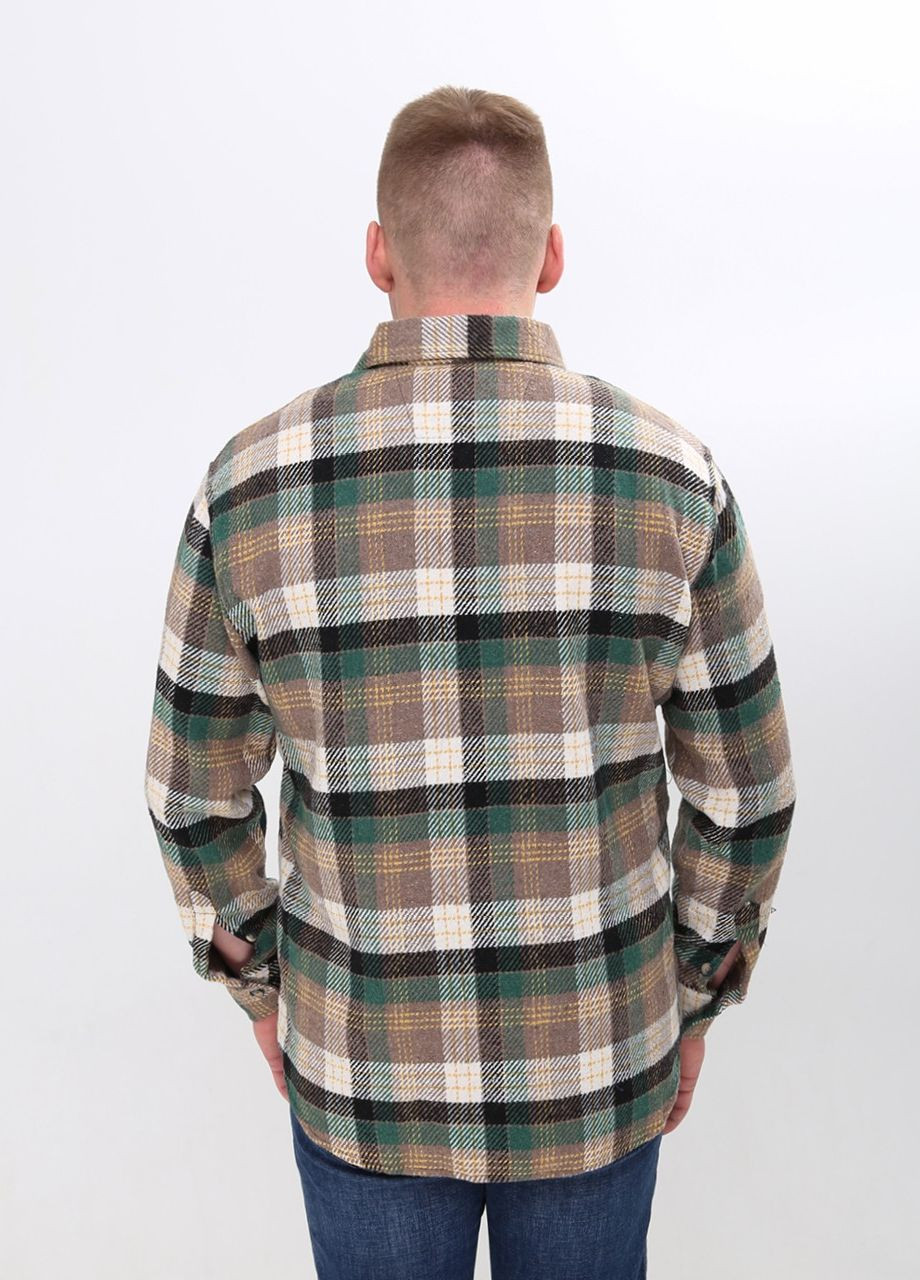 Зеленая повседневный рубашка в клетку Jean Piere