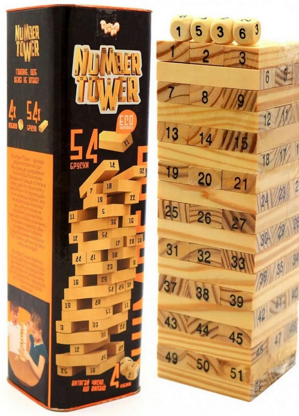 Розвиваюча настільна гра "NUMBER TOWER" NT-01U Укр Danko Toys (266983892)