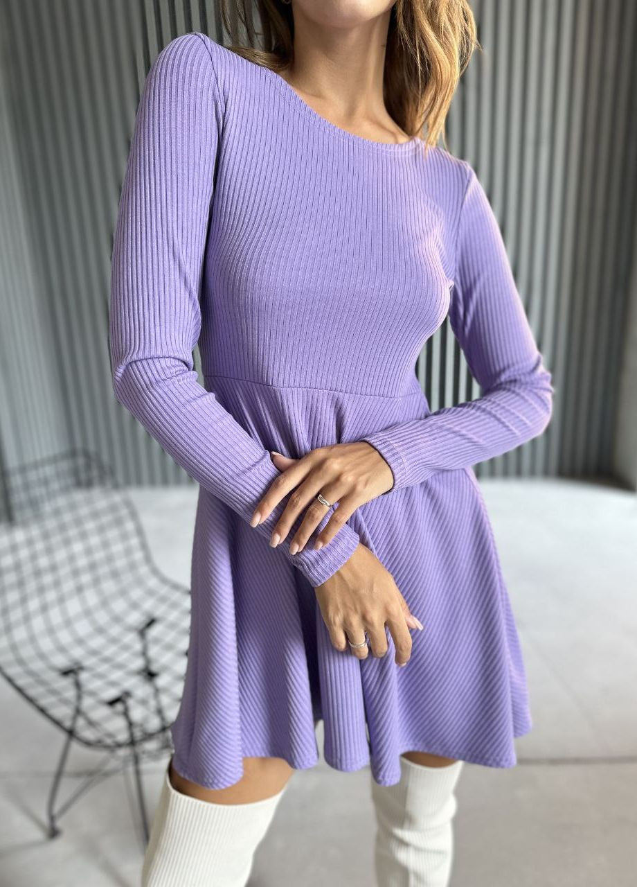 Фиолетовое кэжуал платье N.Family однотонное
