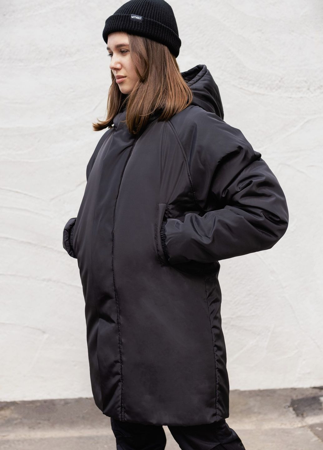 Черная зимняя зимняя куртка парка island 24 Without