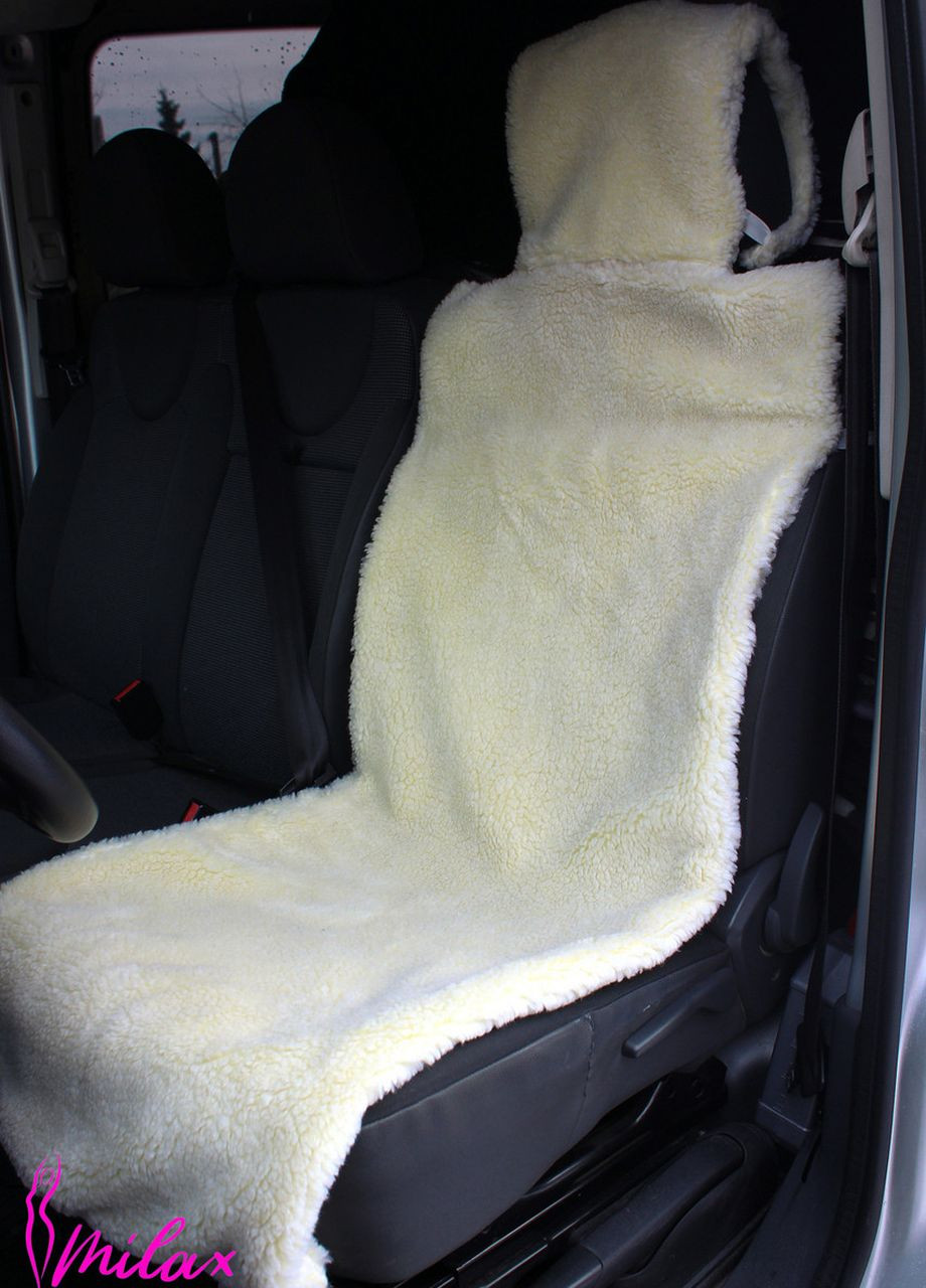 Автонакидка хутряна чохол для переднього сидіння автомобіля з овчини ААА (267149036)