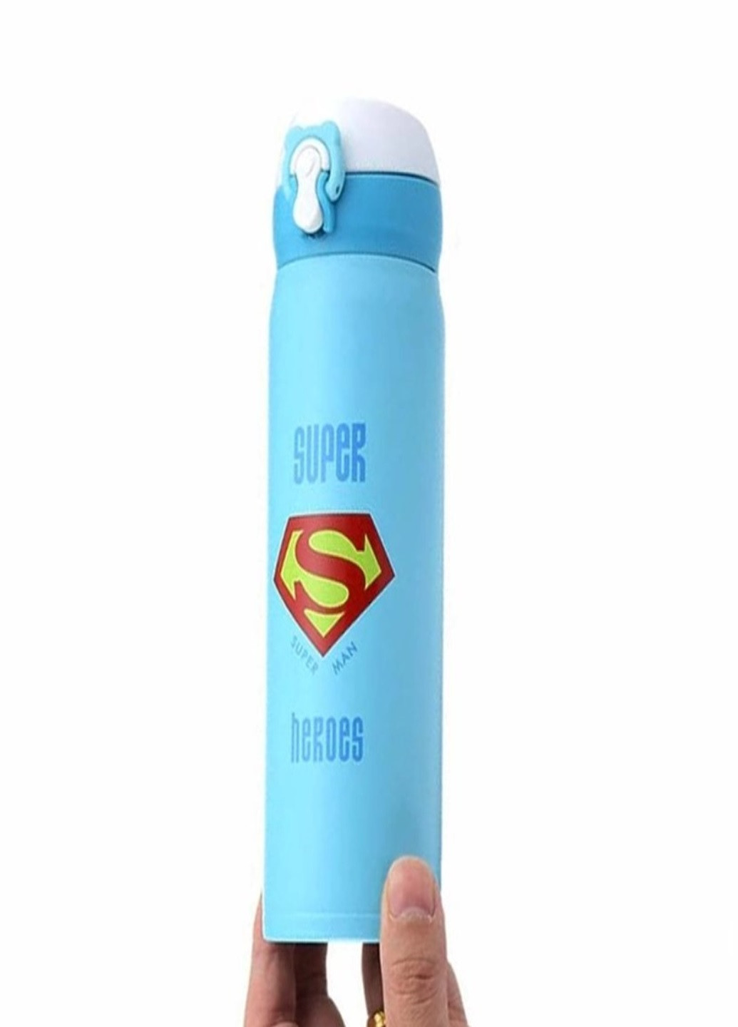 Термос дитячий супергероїни Superman для напоїв 350 мл блакитний No Brand (267230134)