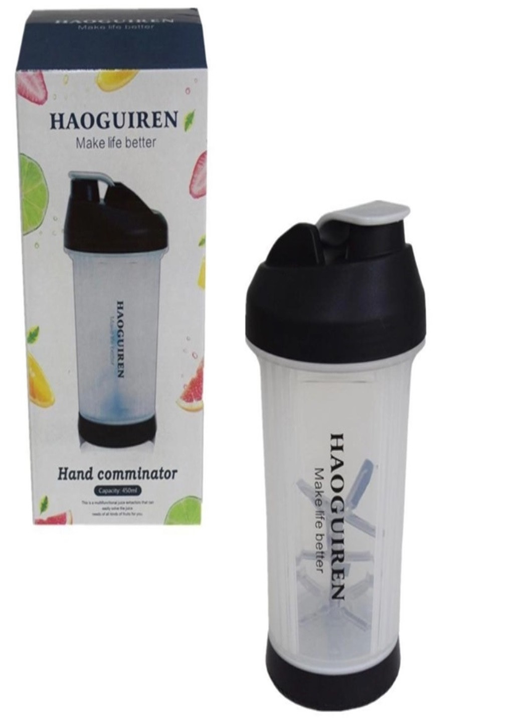 Пляшка Шейкер подрібнювач Haoguiren 450 мл No Brand (267149070)