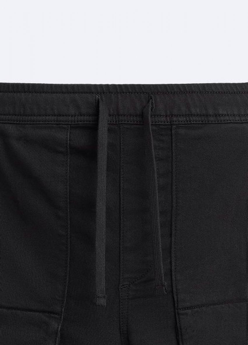 Черные демисезонные джинси карго 5862 331 black Zara