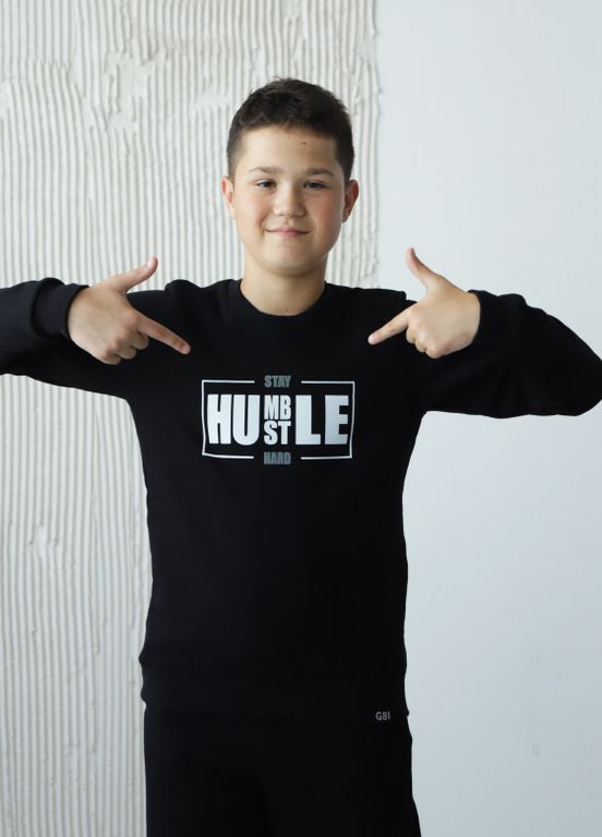 Черный демисезонный подростковый свитшот для парня *stay* gbi teens Габби