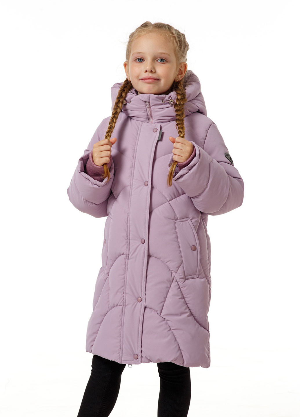 Сиреневая зимняя зимняя куртка на экопухе Tiaren Kamilla