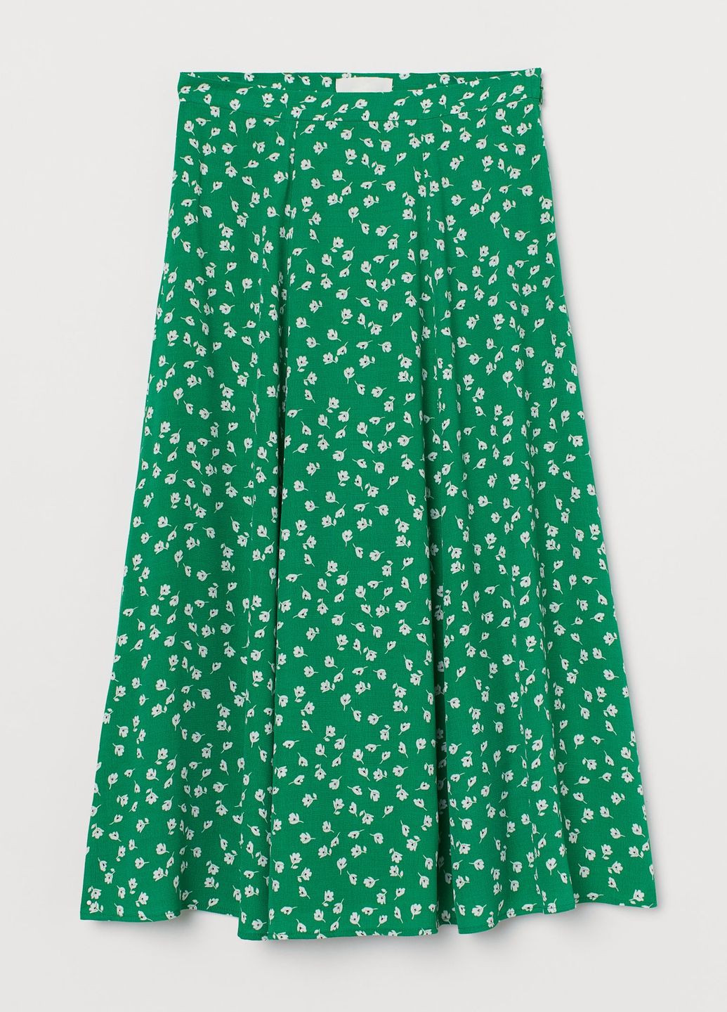 Зеленая повседневный цветочной расцветки юбка H&M