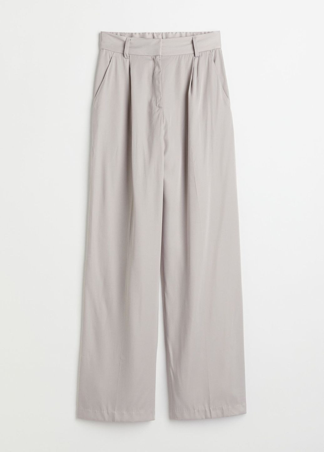Серо-бежевые повседневный летние брюки H&M