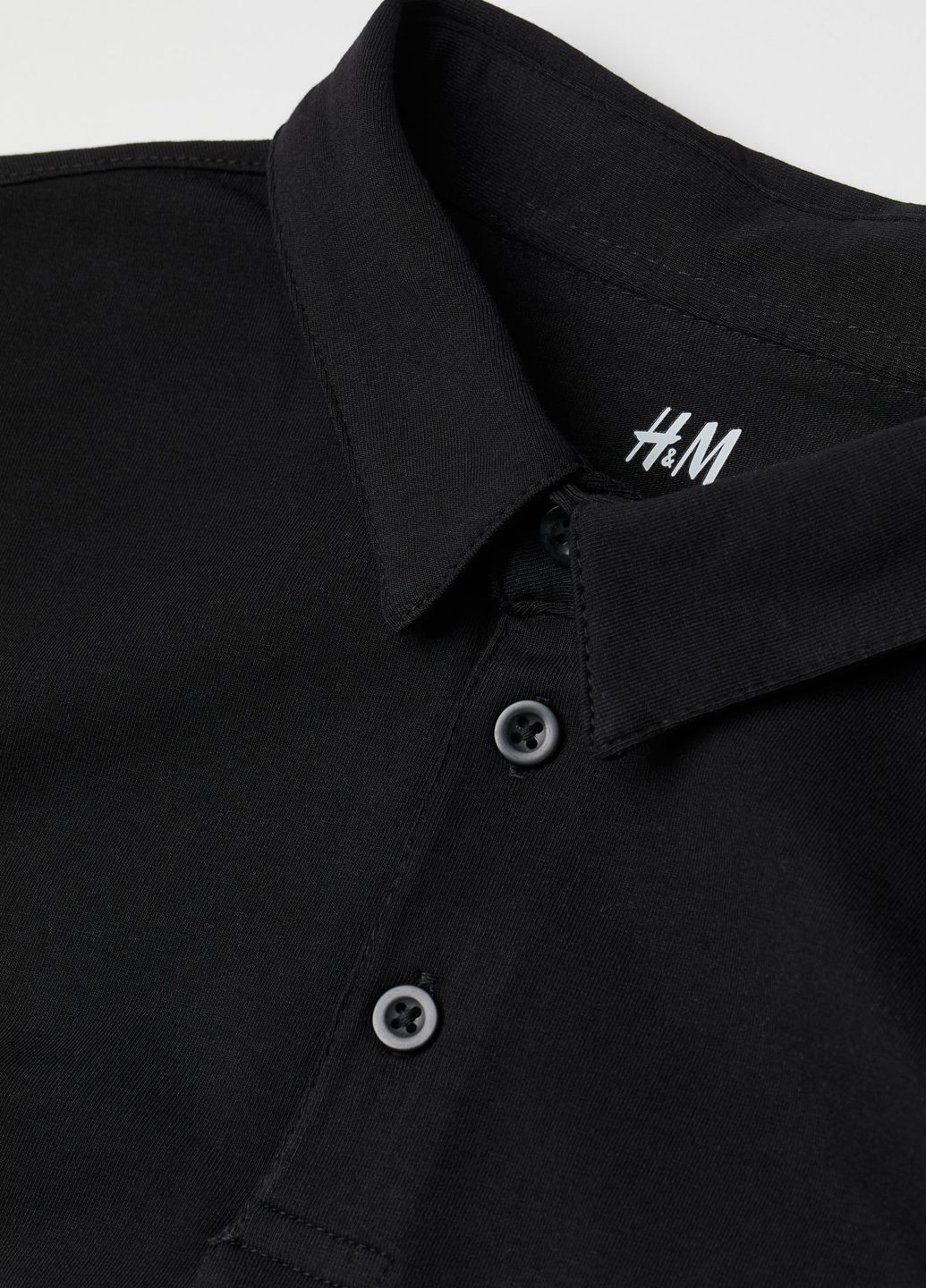 Черная футболка поло H&M