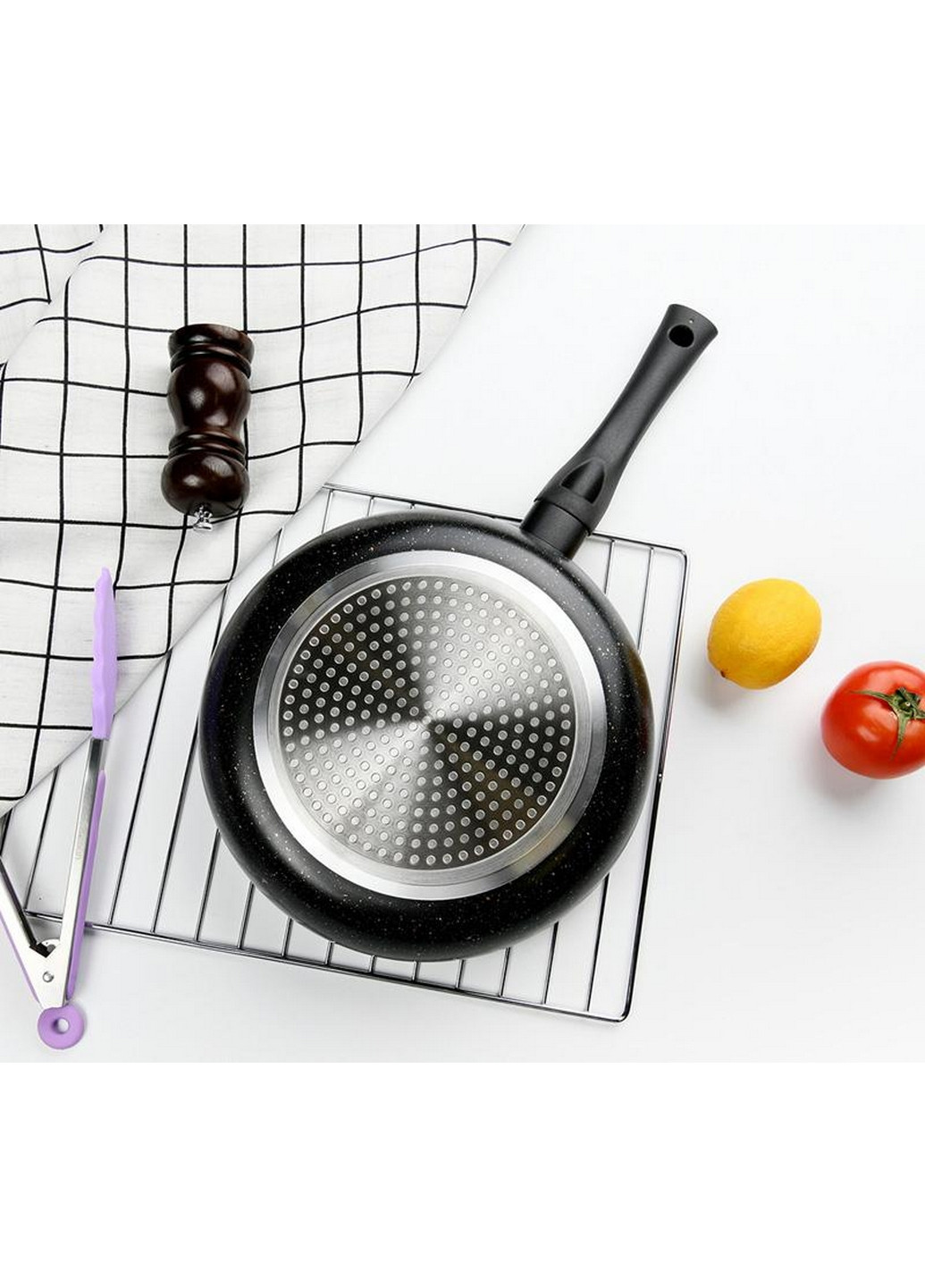 Сковорода-сотейник Promo з антипригарним покриттям TouchStone (кам'яна крихта) Ø26х7 см Fissman (267149595)