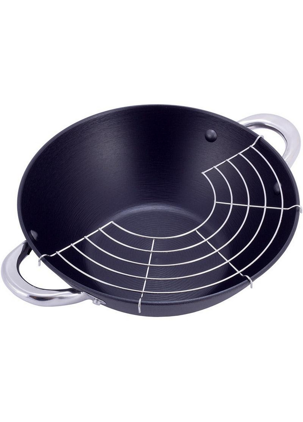 Котел чавунний "Wok", з антипригарним покриттям та аромо-кришкою Ø14,5хØ28х9,5 см Kamille (267149326)