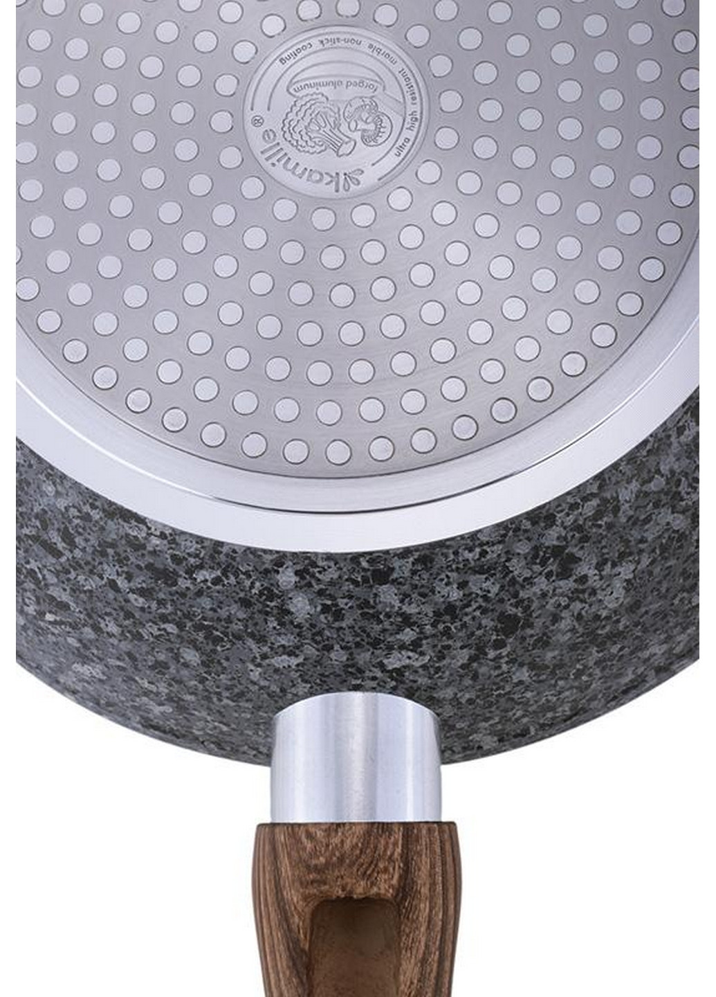 Сковорода-сотейник Grey Marble индукционная с антипригарным покрытием Ø32х8,5 см Kamille (267149289)