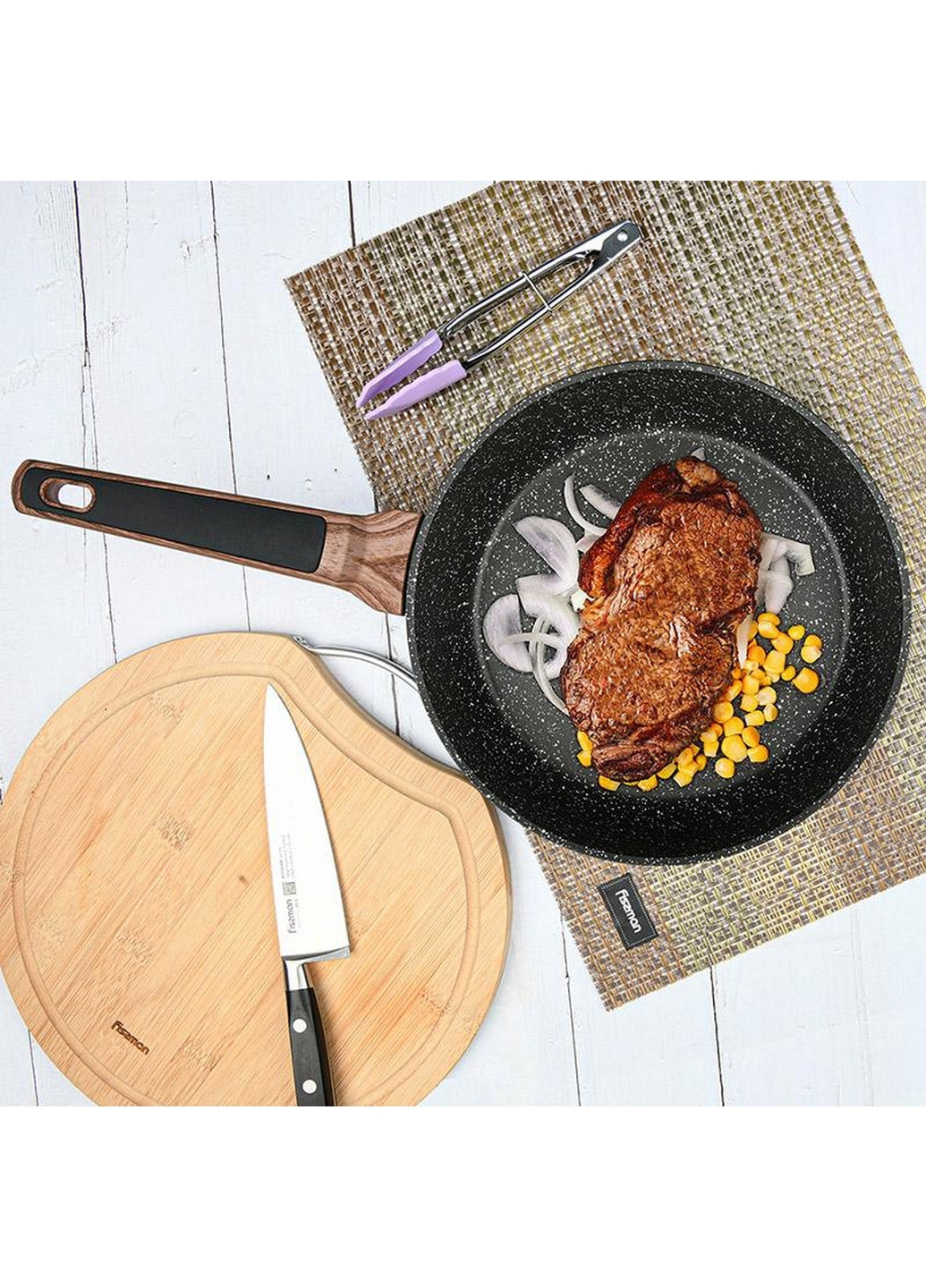 Сковорода глубокая Diamond Grey с 5-слойным антипригарным покрытием Ø24х7 см Fissman (267149603)