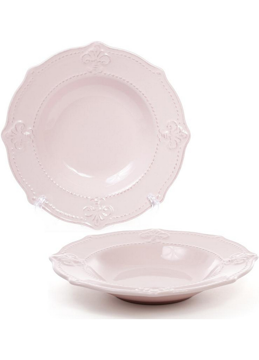 Набір 6 супових тарілок Leeds Королівська Лілія Ø22,8 см (Ø9,6 см) Bona (267148853)