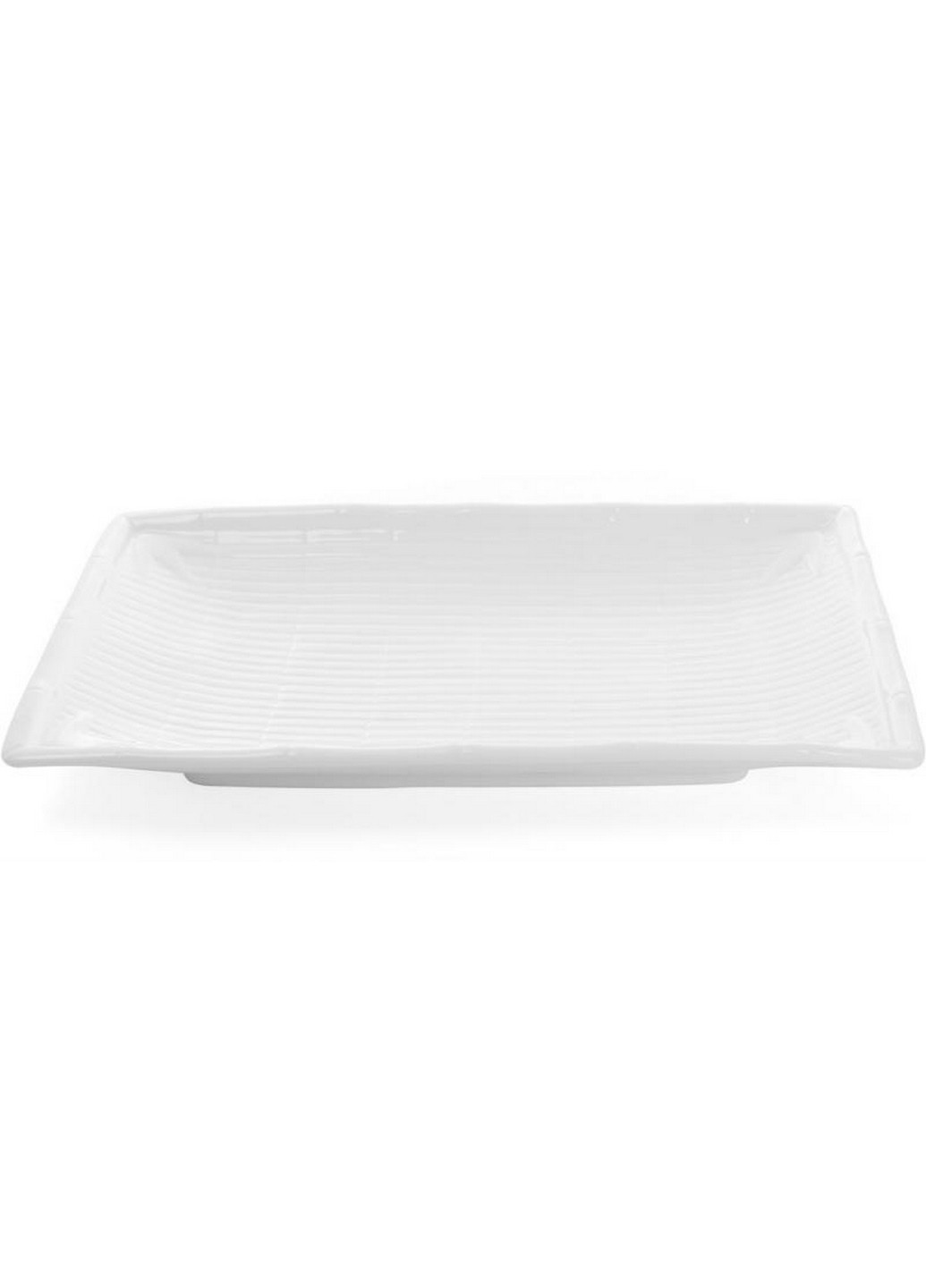 Набор 2 прямоугольные тарелки "White City Бамбук" для суши фарфор 36х21 см Bona (267148883)