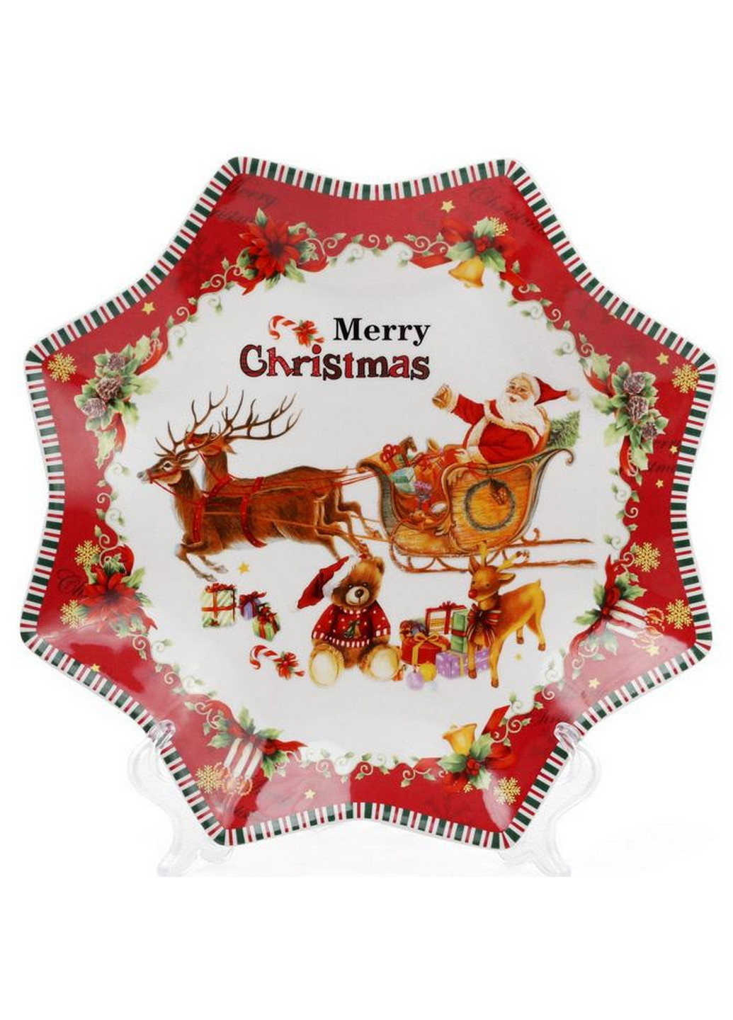 Тарілка фарфорова "З Різдвом!" Ø25 см Bona (267148980)