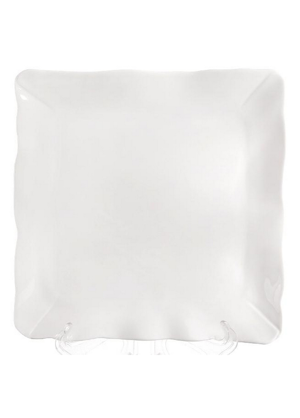 Тарілки квадратні White City Хвиля, набір 2 порцелянові тарілки 30х30х3 см Bona (267148955)