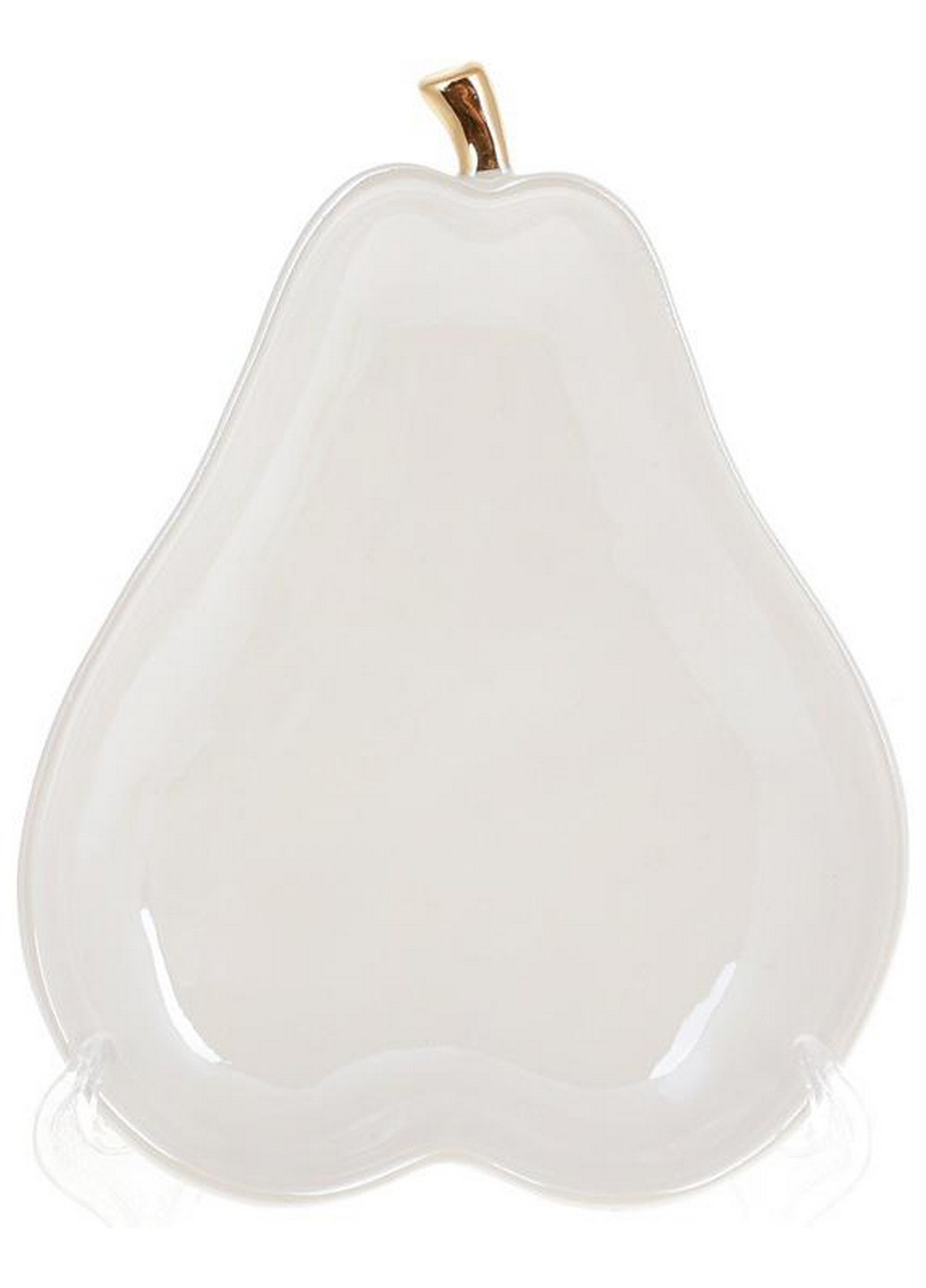 Набор 4 блюда "Груша" фарфор, белый перламутр с золотом 17х13,5х2,5 см Bona (267148926)