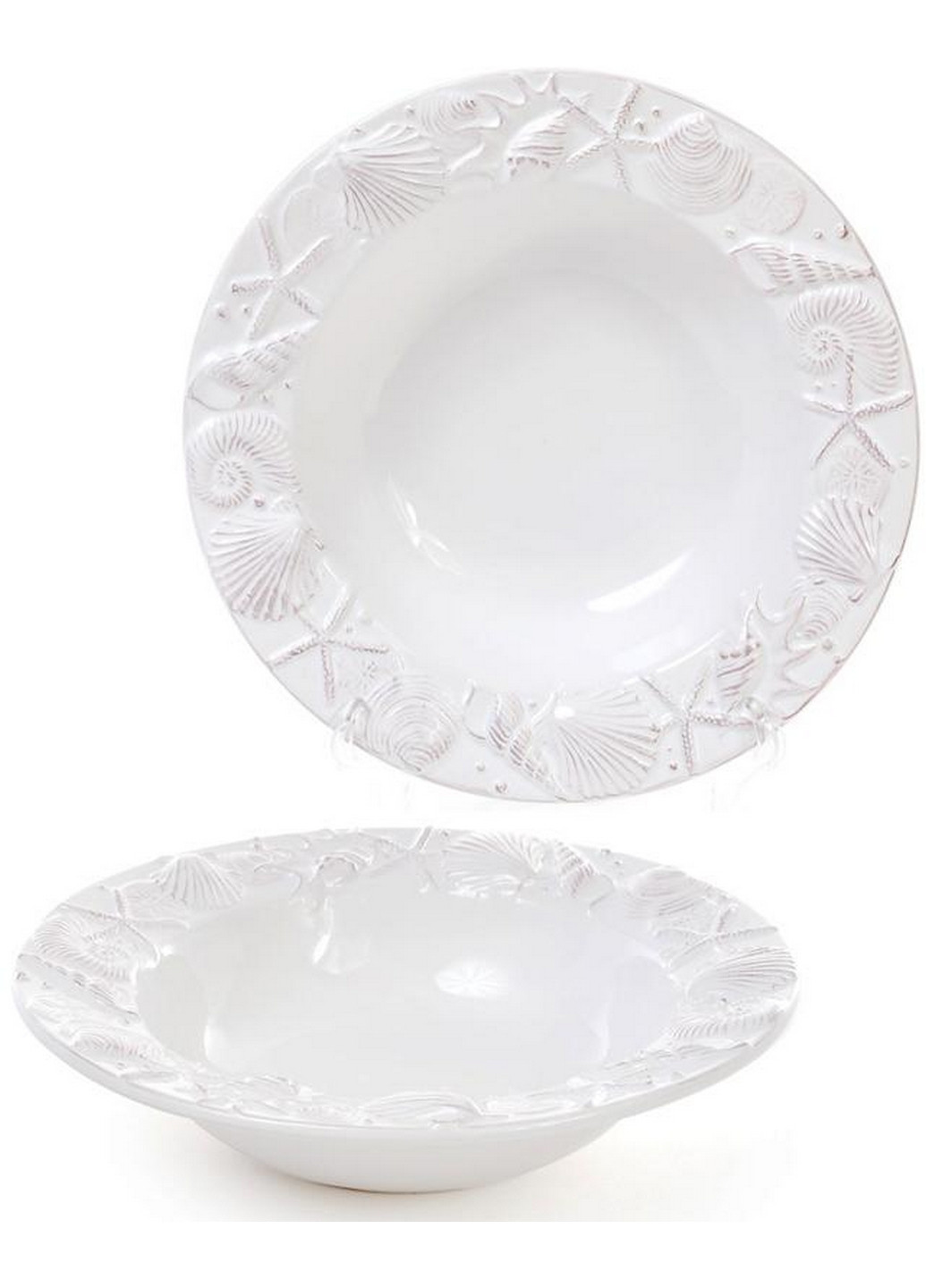 Набор 3 тарелки "Морской Бриз", суповые, керамика Ø23,5х5,7 см Bona (267148852)