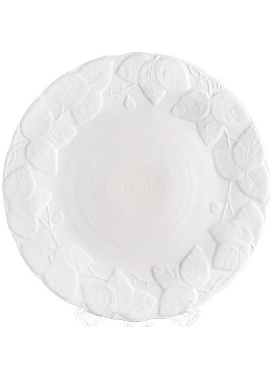 Набір 2 обідні тарілки "White City Листя", фарфор Ø26,5х2 см Bona (267148919)