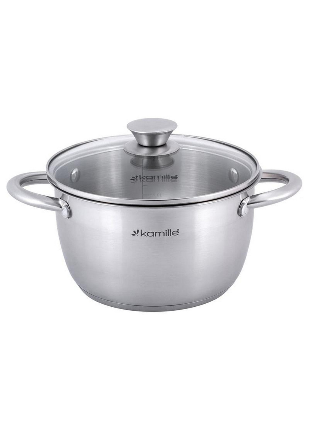 Кастрюля Gladys из нержавеющей стали, с мерной шкалой Ø18х10,5 см Kamille (267149374)