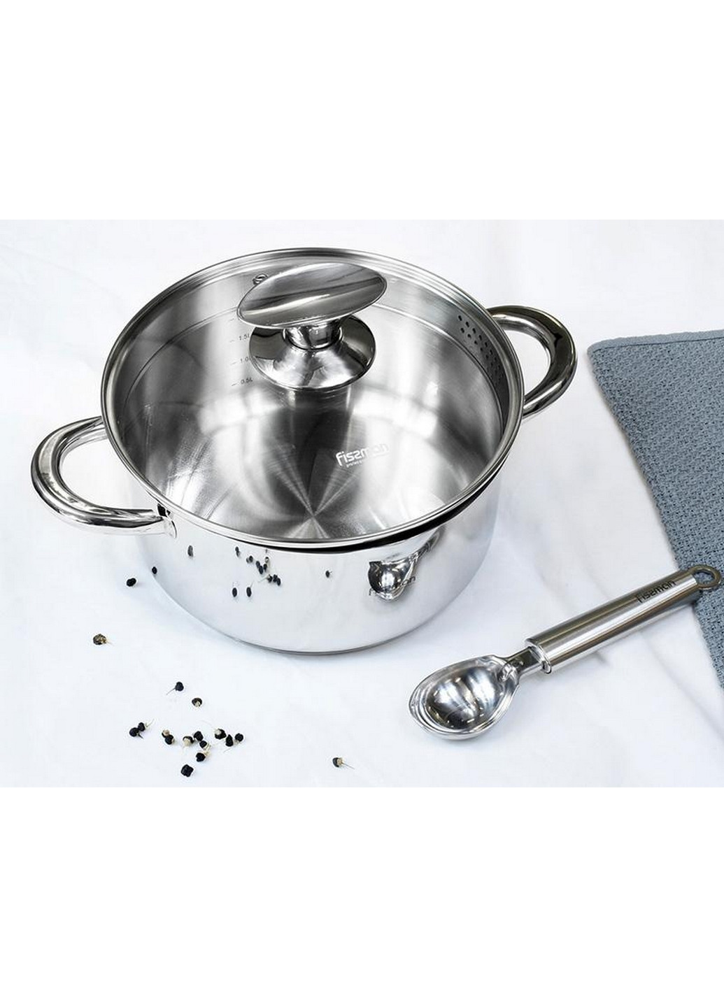 Кастрюля Elegance из нержавеющей стали Ø24хØ22,5х12,5 см Fissman (267149526)