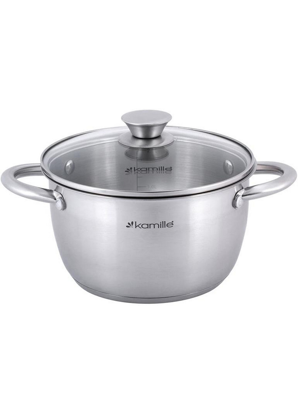 Кастрюля Gladys из нержавеющей стали, с мерной шкалой Ø20х12 см Kamille (267149346)