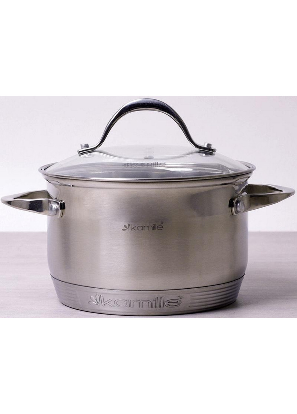 Каструля Mystery зі скляною кришкою, 7-шарове дно Ø24х14,5 см Kamille (267149372)