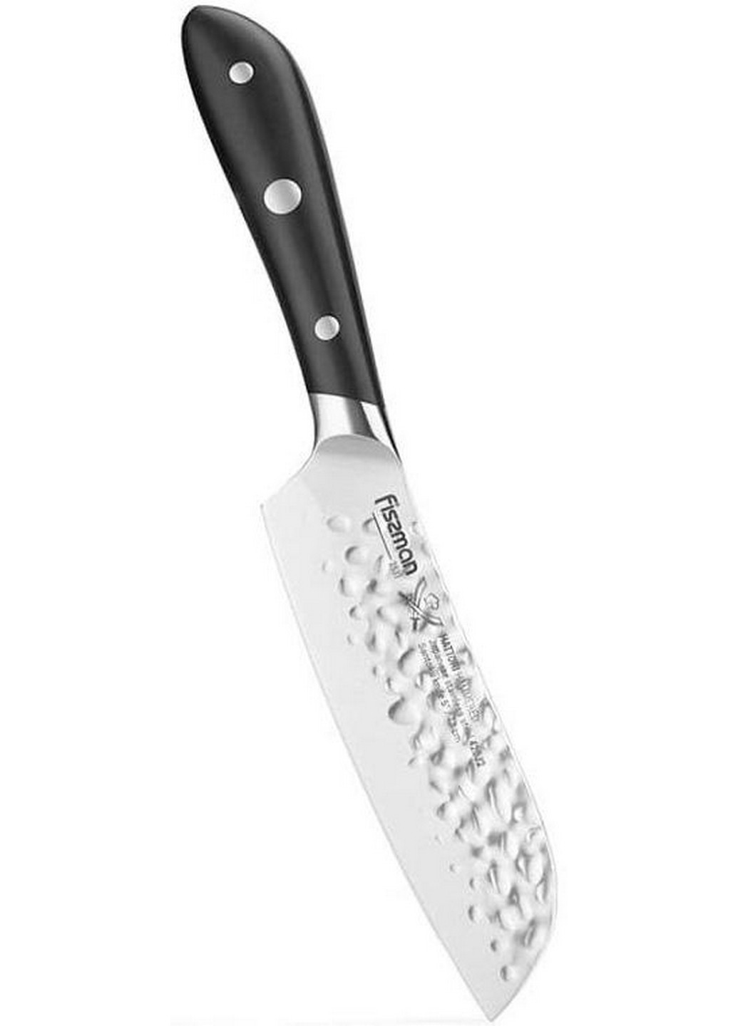 Нож сантоку Hattori hammered из нержавеющей стали 13х10 см Fissman (267149491)