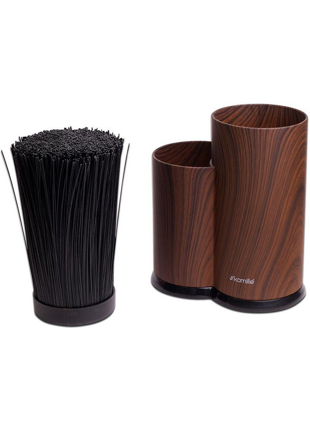 Колода для ножей Brash Stand Wood пластиковая двойная 12х22,5х20 см Kamille (267149375)