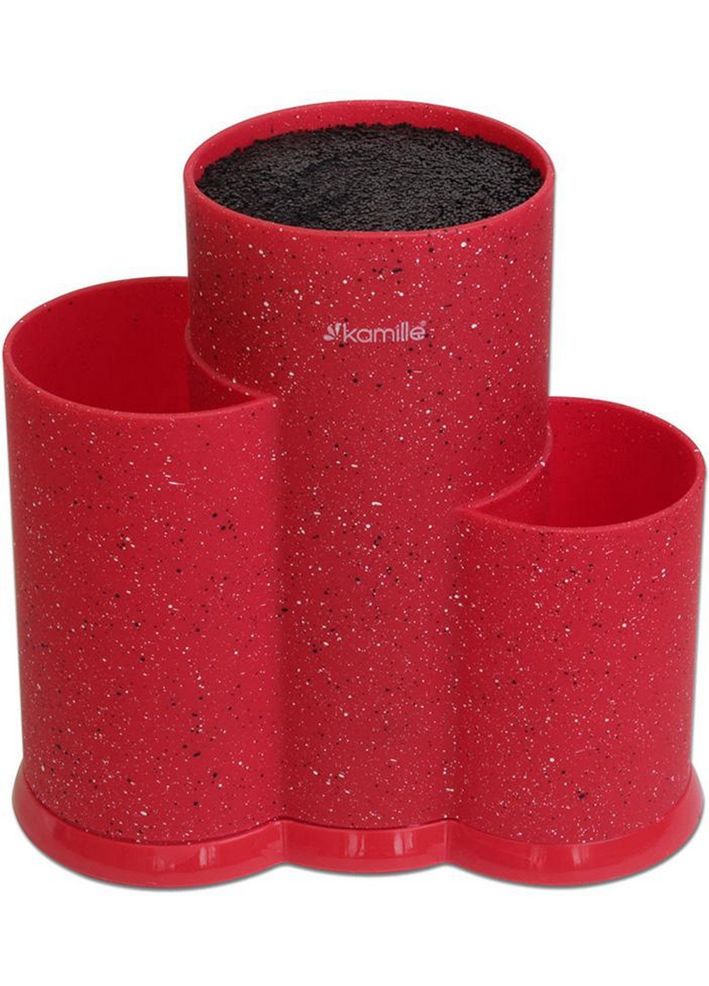 Колода для ножів Brash Stand потрійна пластикова Ø22х11 см, Ø16х11 см Kamille (267149350)