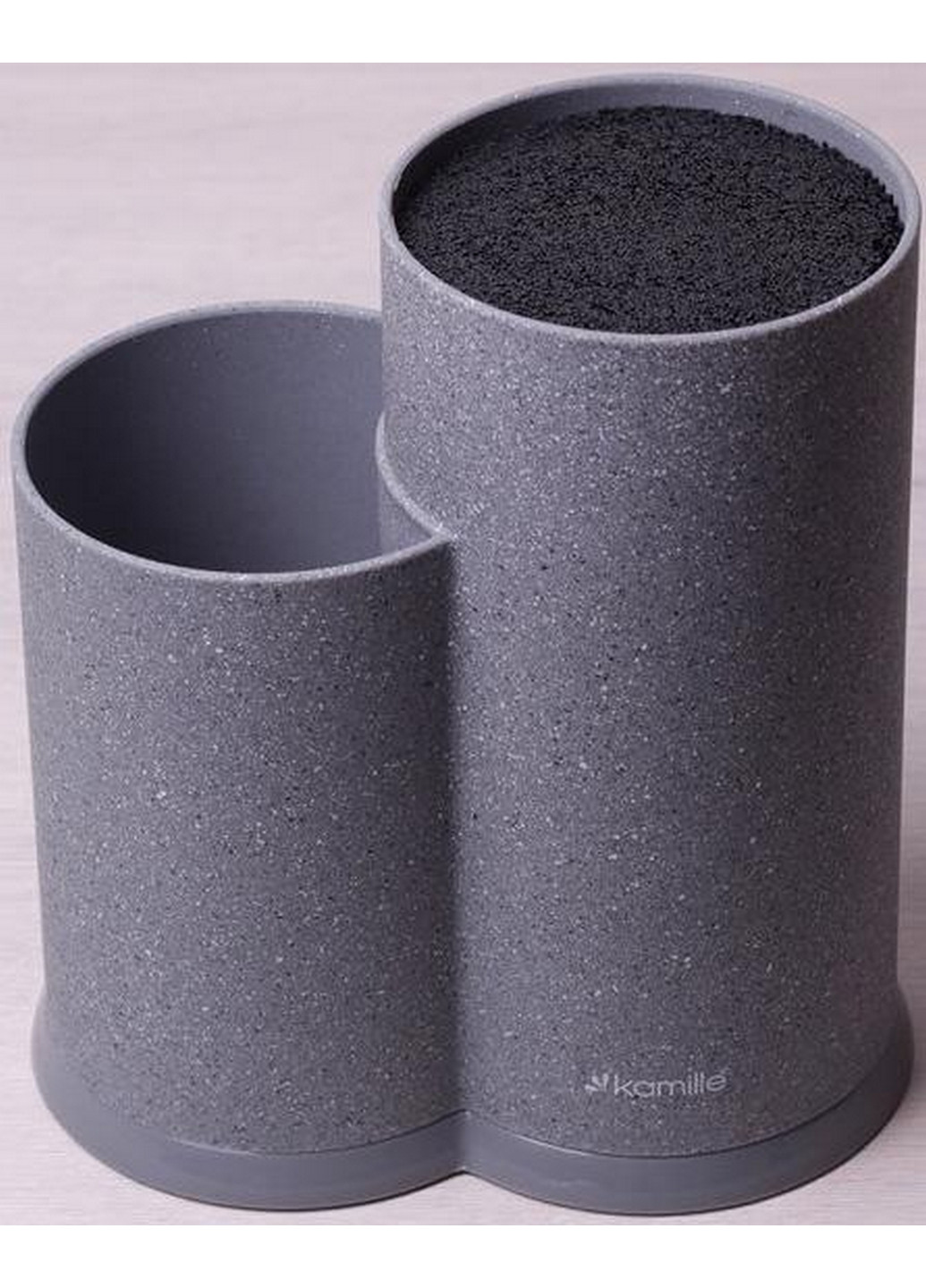 Колода для ножів Brash Stand подвійна пластикова Ø22х11 см, Ø16х11 см Kamille (267150106)