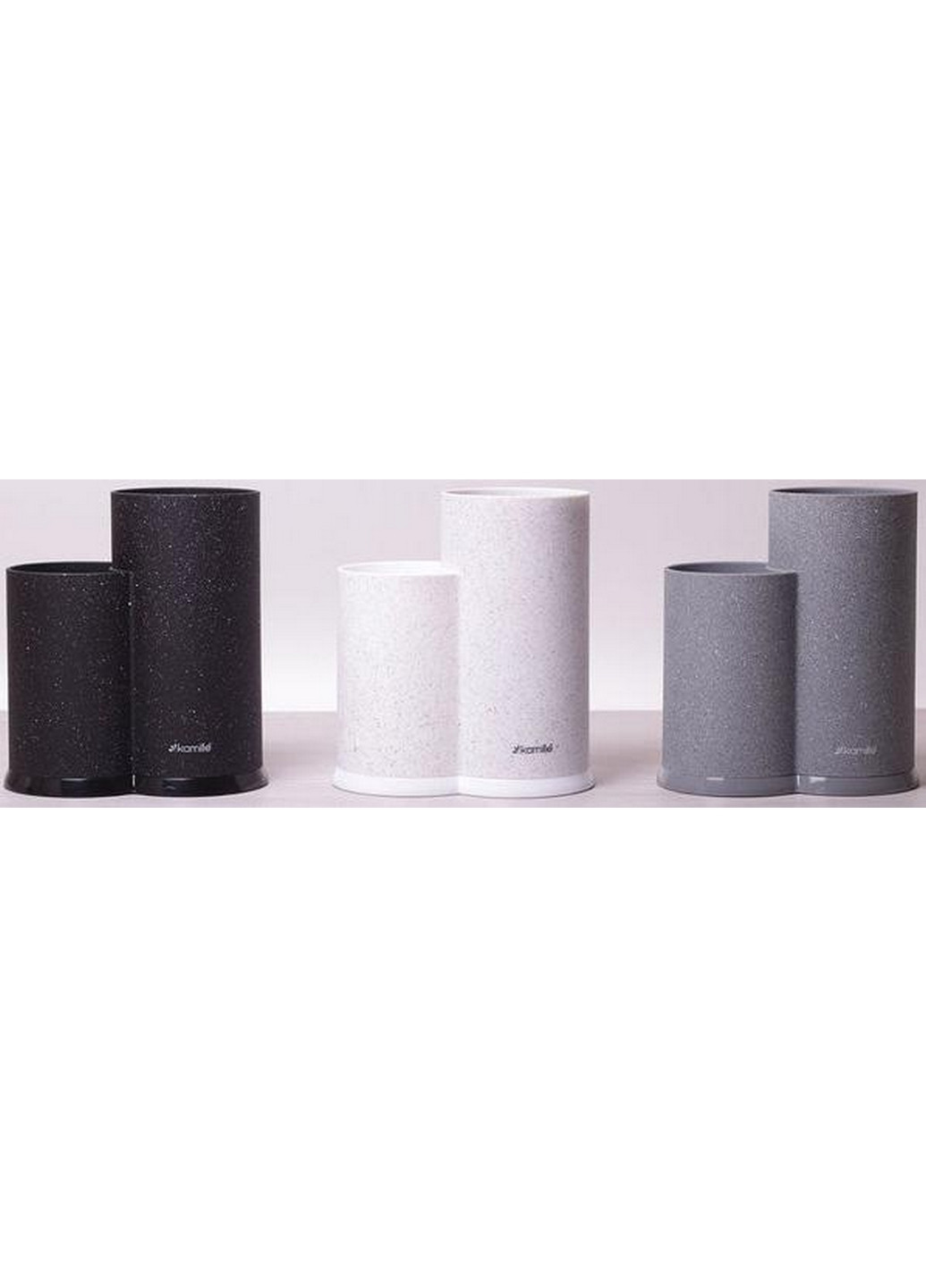 Колода для ножів Brash Stand подвійна пластикова Ø22х11 см, Ø16х11 см Kamille (267150106)