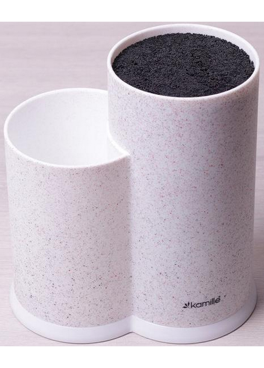 Колода для ножів Brash Stand подвійна пластикова Ø22х11 см, Ø16х11 см Kamille (267150106)