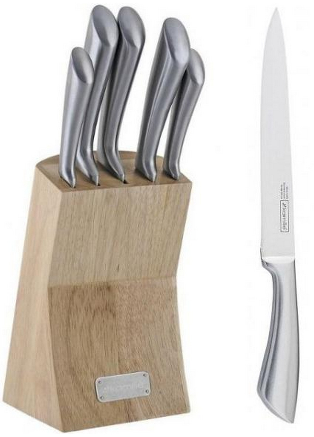 Набор ножей Perfection&Style 5 кухонных ножей и каучуковая колода-подставка Kamille (267150053)