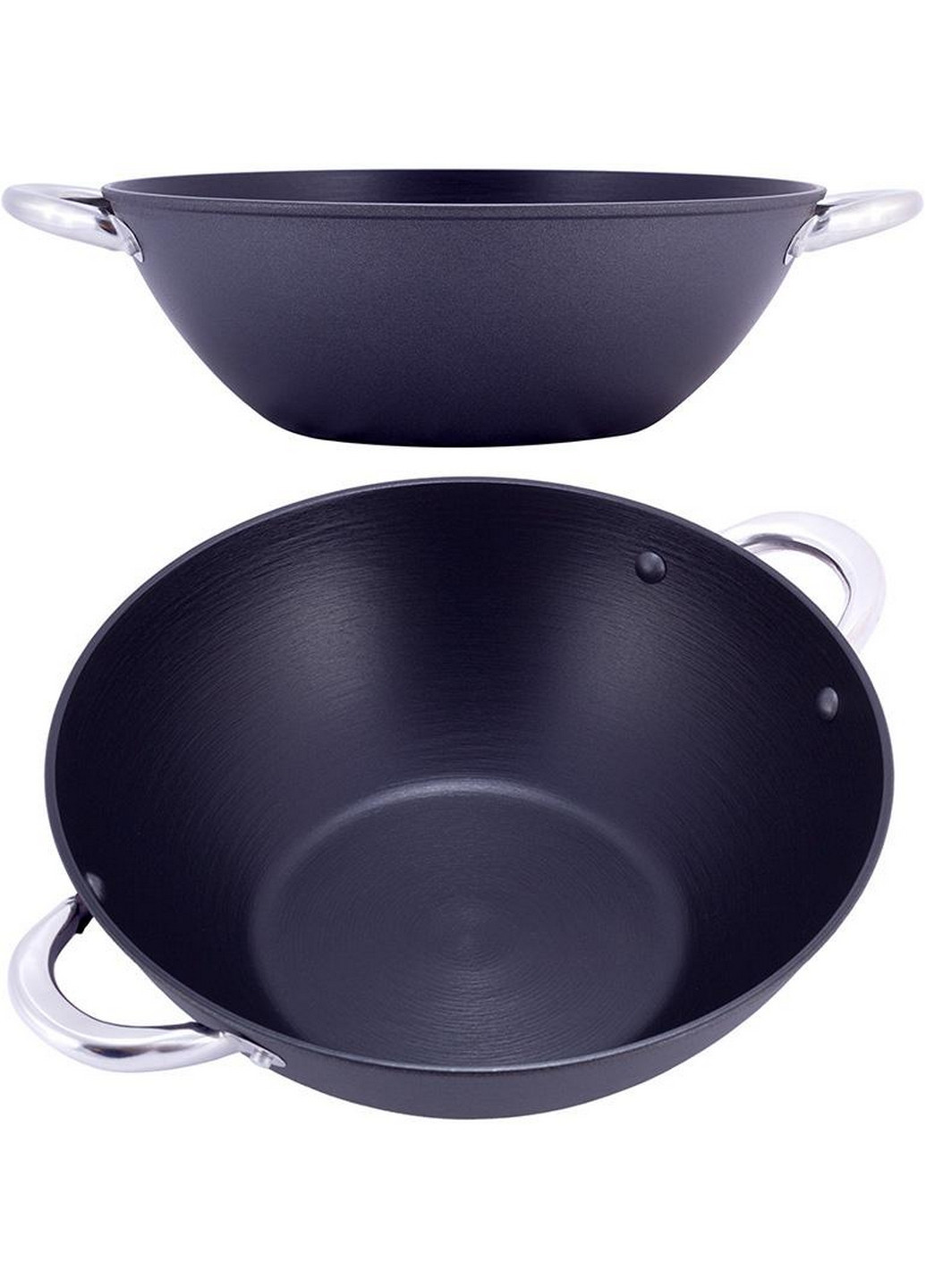 Казан чугунный "Wok", с антипригарным покрытием и аромо-крышкой Ø14,5Ø32х11см Kamille (267150094)