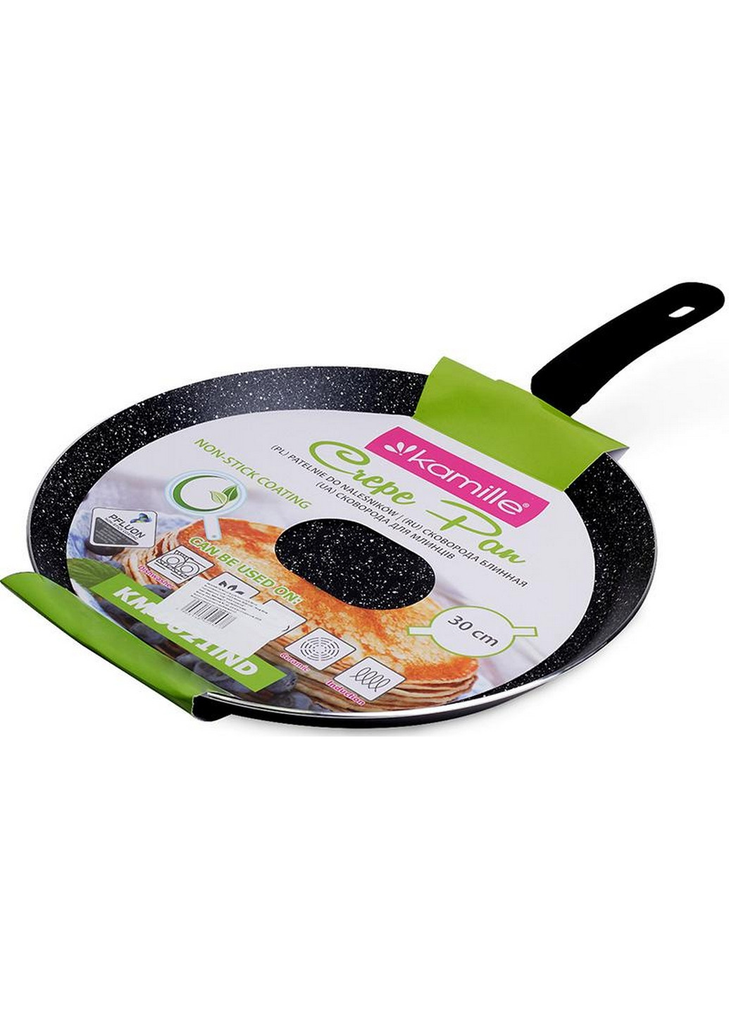 Сковорода млинець Crepe Pan Marble з мармуровим покриттям. Ø30 см Kamille (267150029)