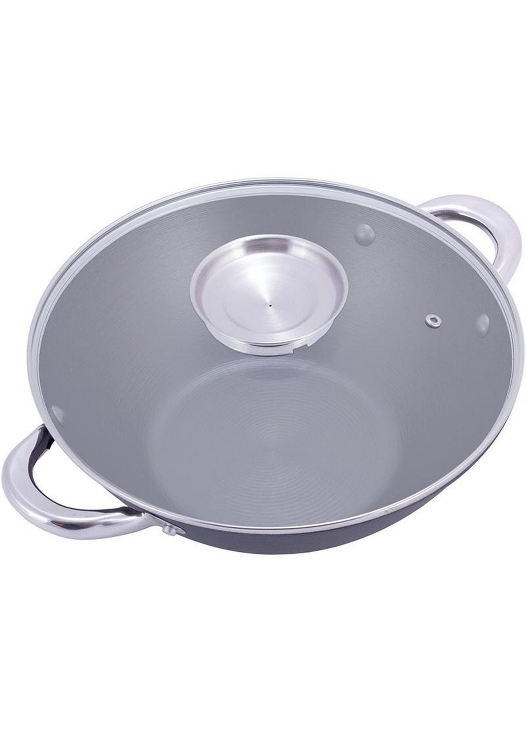 Котел чавунний "Wok", з антипригарним покриттям та аромо-кришкою Ø13,5хØ26х9 см Kamille (267150077)