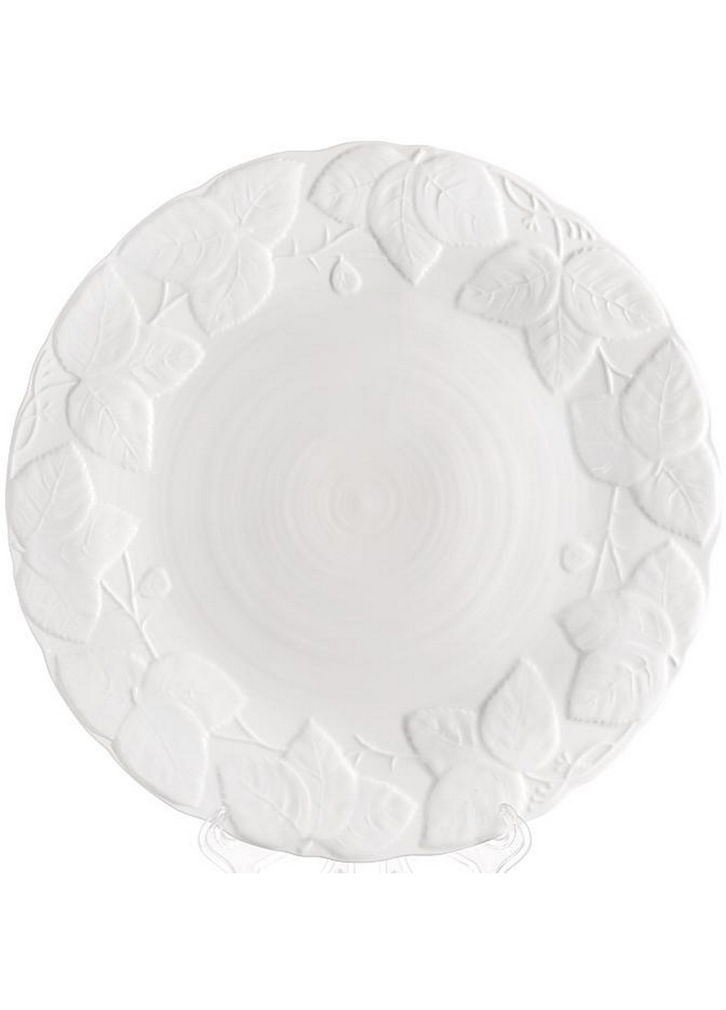 Набір 2 обідні тарілки "White City Листя", фарфор Ø30,5х3 см Bona (267149832)