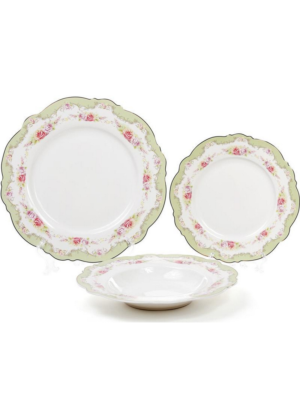 Набір 6 порцелянових обідніх супових тарілок Bristol Ø23х3 см Bona (267149988)