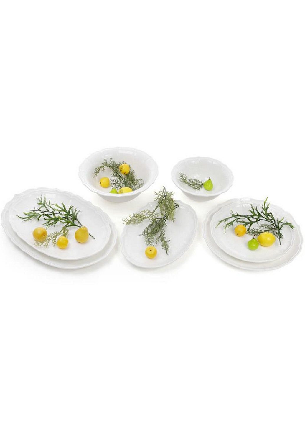 Набор 3 фарфоровые подставные тарелки "White Prince-2" (фарфор) Ø30х3 см Bona (267149884)