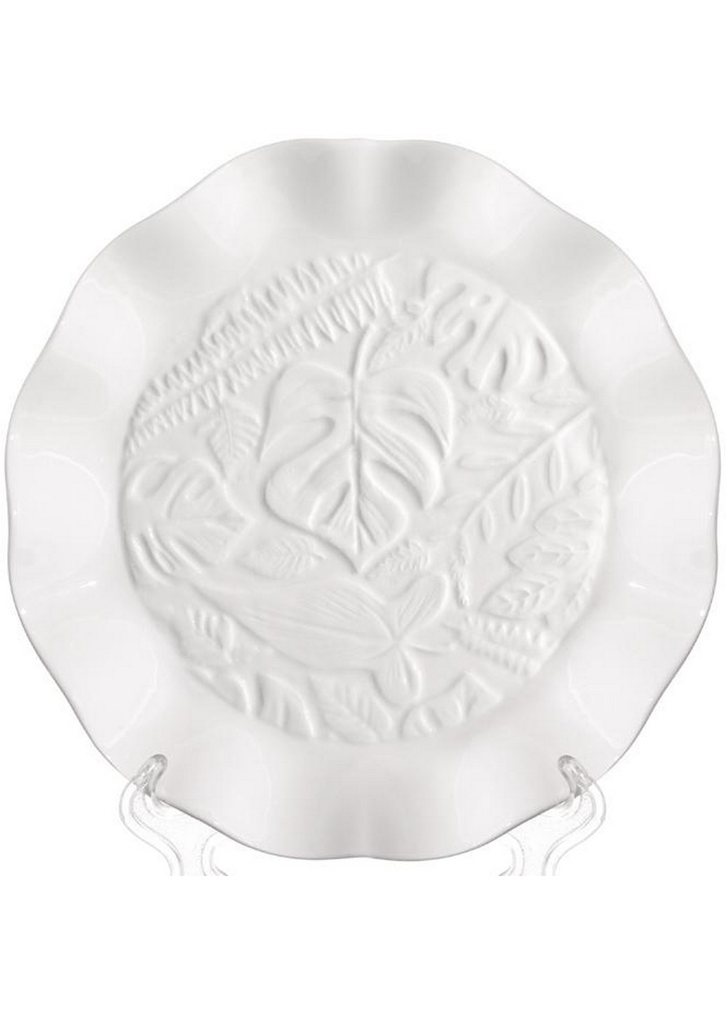 Набір 2 обідні тарілки "White City Монстера", фарфор Ø31х4,5 см Bona (267149891)