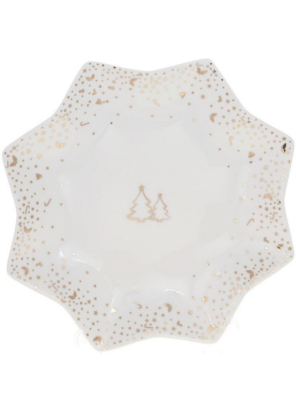 Страва у формі сніжинки "Зимова феєрія", порцелянова. Ø24,5 см Bona (267149848)