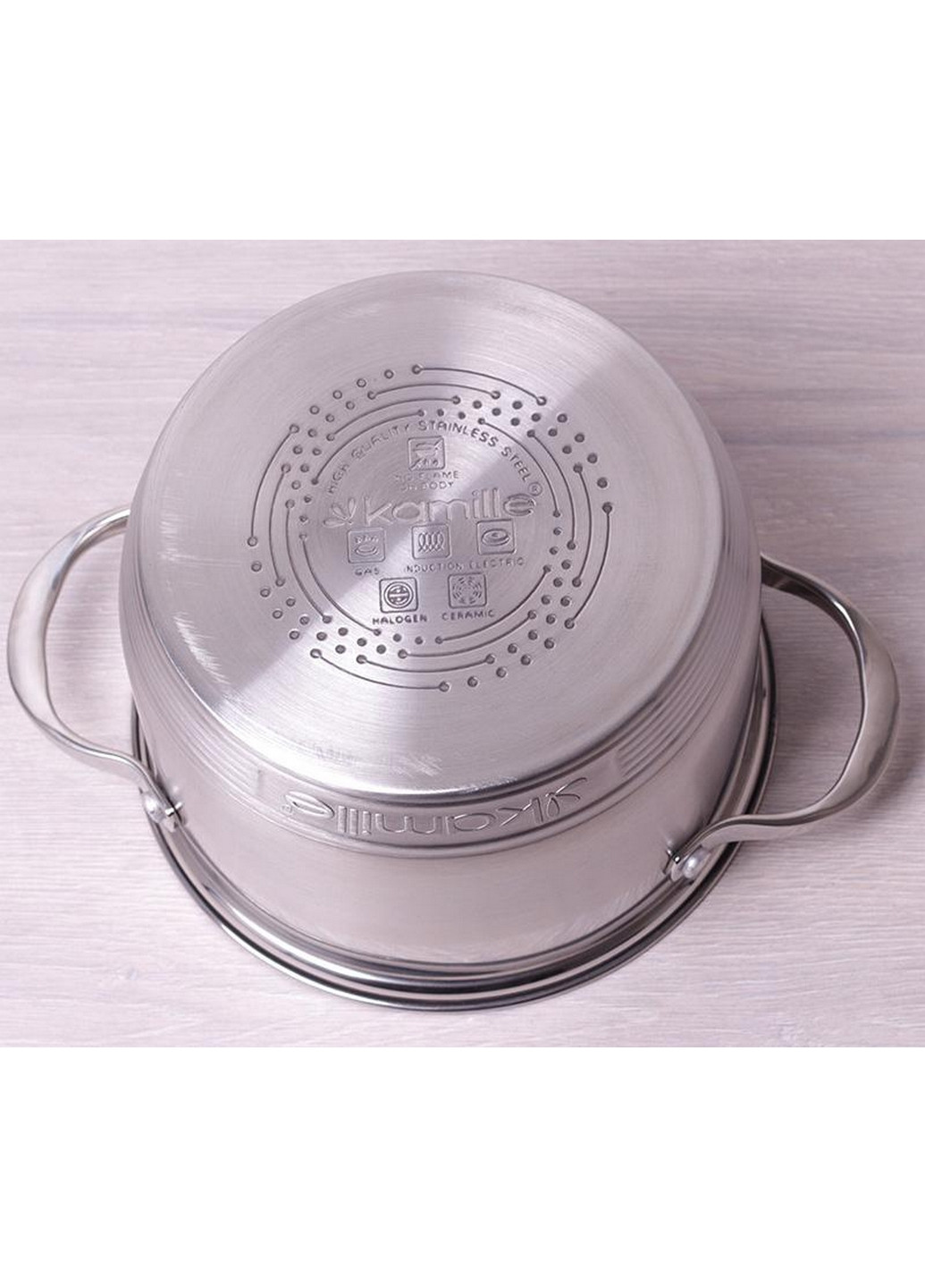 Каструля Mystery зі скляною кришкою, 7-шарове дно Ø16х10,5 см Kamille (267150046)