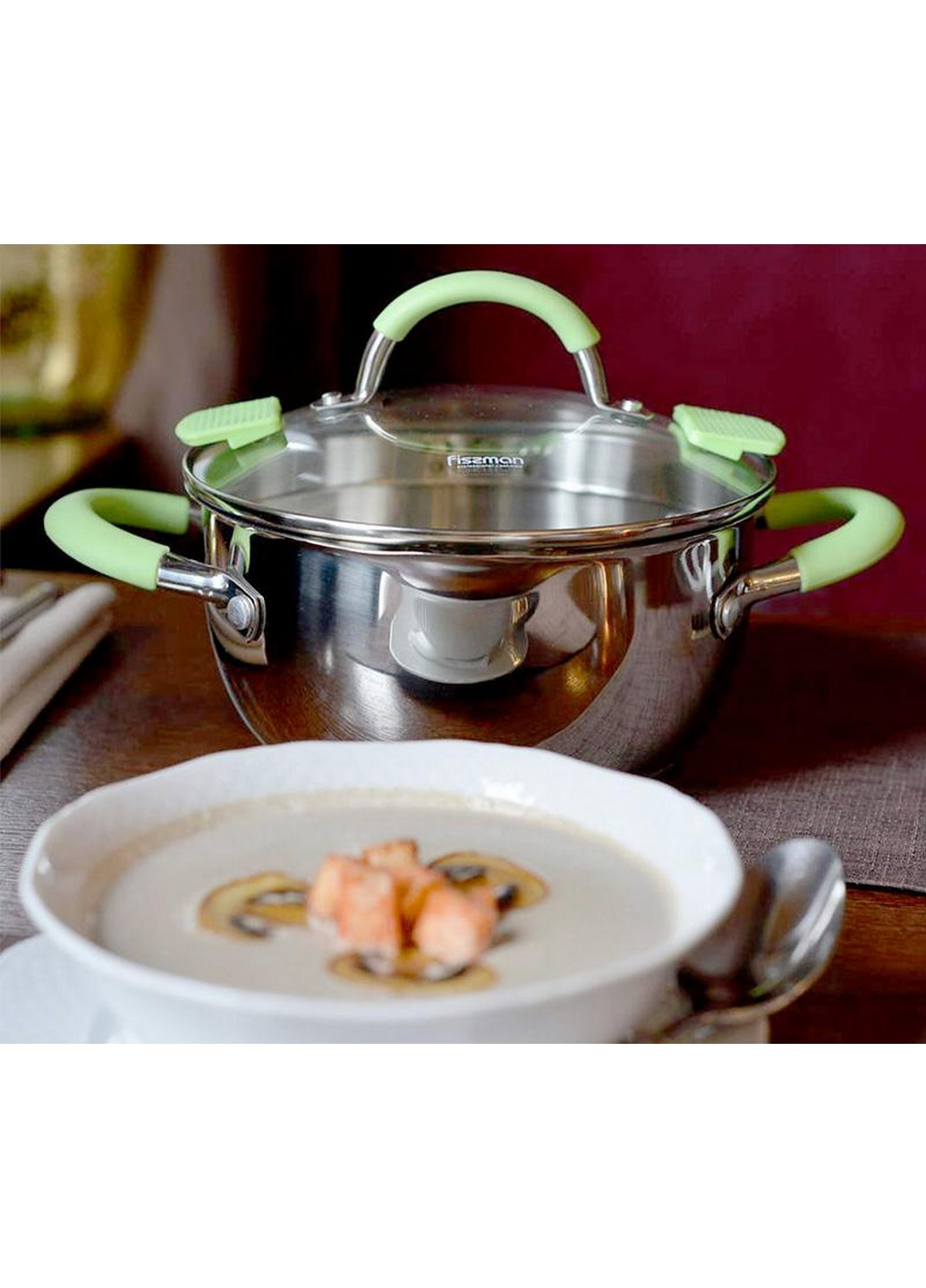 Кастрюля Charlotte с крышкой-дуршлагом Ø20хØ15х10 см Fissman (267150168)