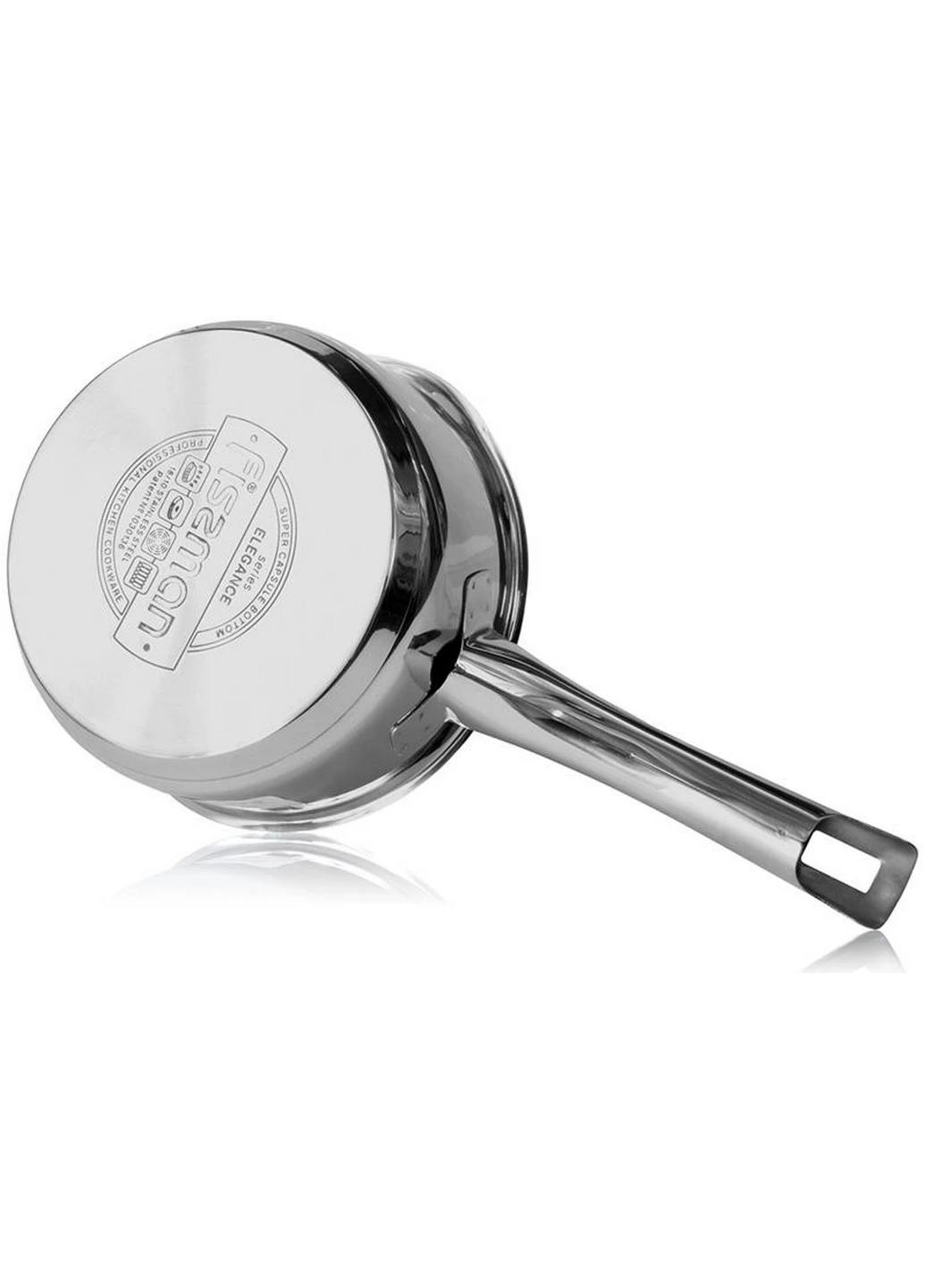 Ковш Elegance из нержавеющей стали с крышкой Ø16х8хØ14,5 см Fissman (267150223)